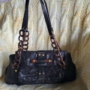 R&Y Augousti Shoulder Snakeskin Purse